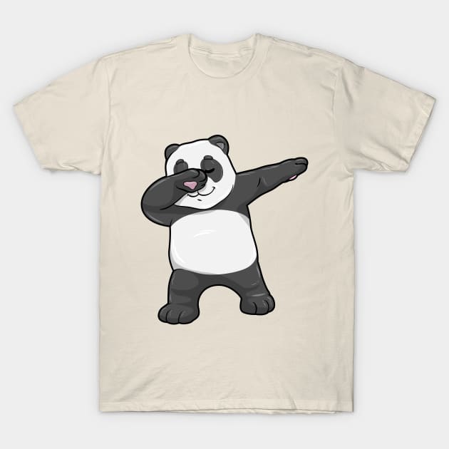 Panda at Hip Hop Dance Dab T-Shirt by Markus Schnabel